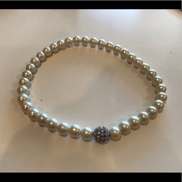 Stella & Dot Girl’s Pearl & Rhinestone Choker - Picture 1 of 5